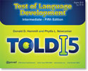Main product art for Test of Language Development (Intermediate) - 5th Edition (TOLD-I:5).