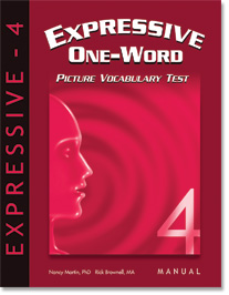 Main product art for Expressive One-Word Picture Vocabulary Test-4 (EOWPVT-4).