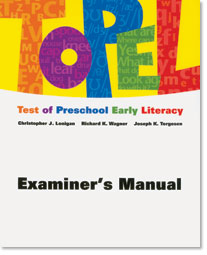 Main product art for Test of Preschool Early Literacy (TOPEL).