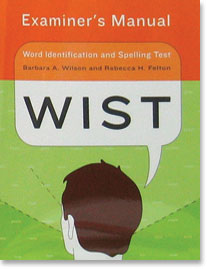 Main product art for Word Identification and Spelling Test (WIST).