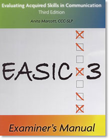 Main product art for Evaluating Acquired Skills in Communication-3 (EASIC-3).