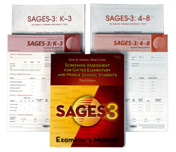Inline, auxiliary image for Screening Assessment for Gifted Elementary and Middle School Students–3 (SAGES-3)